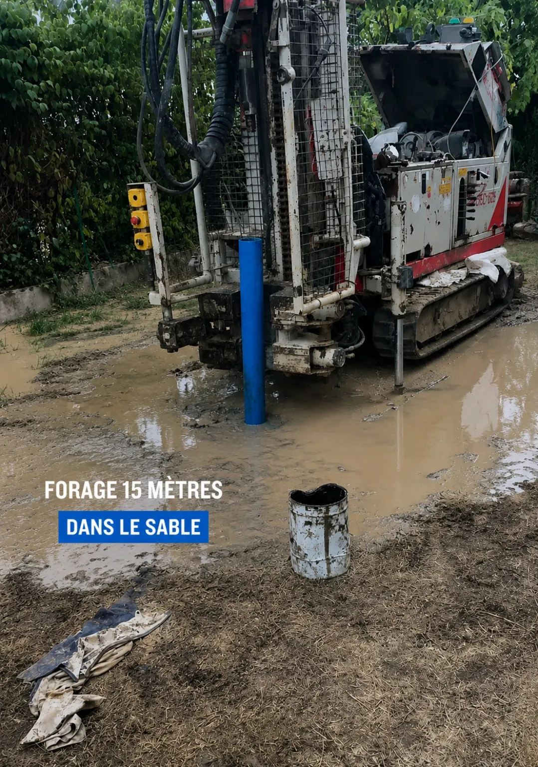 Forage en terrain sableux